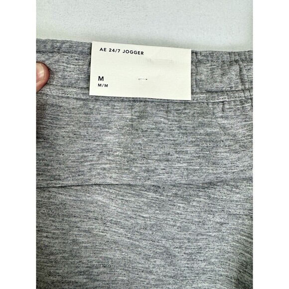 American Eagle AE 24/7 Jogger Mens Medium Gray Active Sweatpants Zip Pockets NEW - Picture 5 of 10